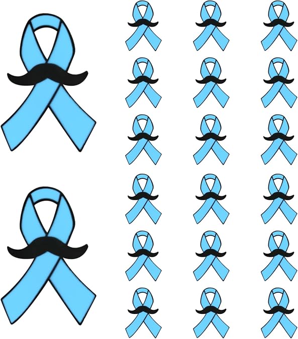 Blue Ribbon Pins Men Health Awareness Brooch