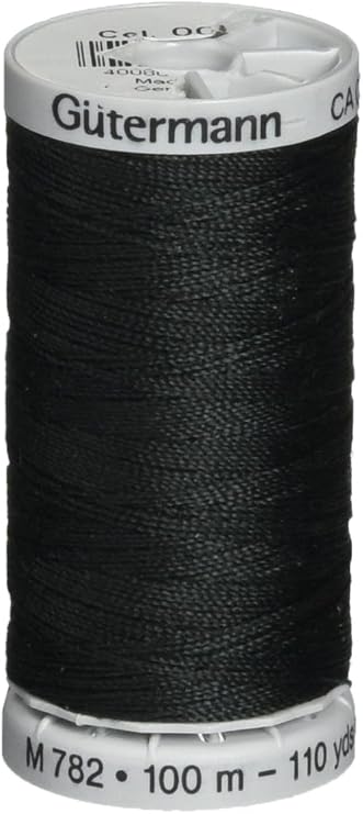 Gutermann 27090038 Extra Strong Thread 110 Yards-Black
