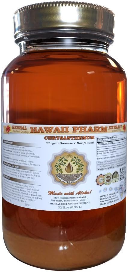 Hawaii Pharm Chrysanthemum (Chrysanthemum x morifolium) Liquid Extract 32 oz Unfiltered