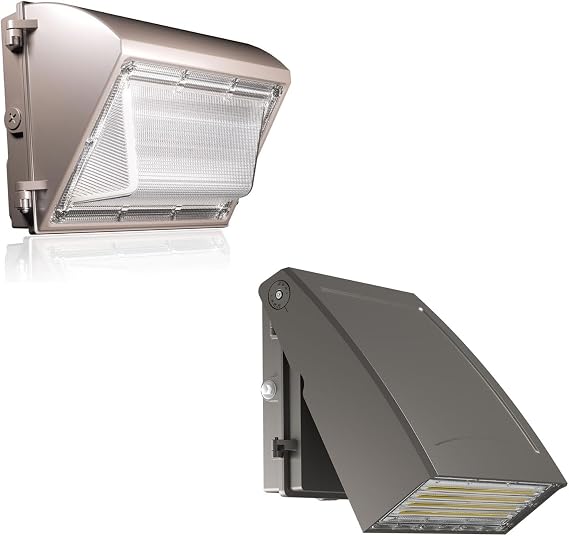 60W 7800LM LED Wall Pack with Dusk to Dawn 1 Pack & 60W 8400LM Full Cut-Off Wall Pack with Dusk to Dawn 1 Pack