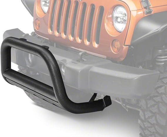 Barricade 3-Inch Bull Bar with Skid Plate; Textured Black Compatible for 10-18 Jeep Wrangler JK