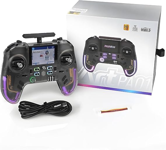 Flysky ProArt PA01 2.4GHz 18CH Radio Transmitter, AFHDS3/ELRS 500mW Hall Gimbal EdgeTX Raido Controller, 2.4 Inch IPS Color Screen for FPV Drone/RC Helicopter/Airplane/Car/Boat/Multiroto