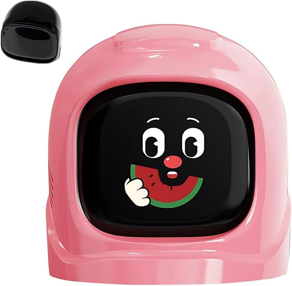 Car Dashboard Emotional Companion, Smart Expression Robot Car Center Console Ornament, with 90 Plus Expressions, Interactive Driving Fun Gift, for Modern Vehicle Decorations(Pink)