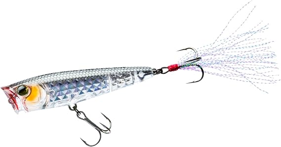 Yo-Zuri R1435-PGSH: 3Dr-X Popper (F) 65Mm 2-5/8", Prism Ghost Shad