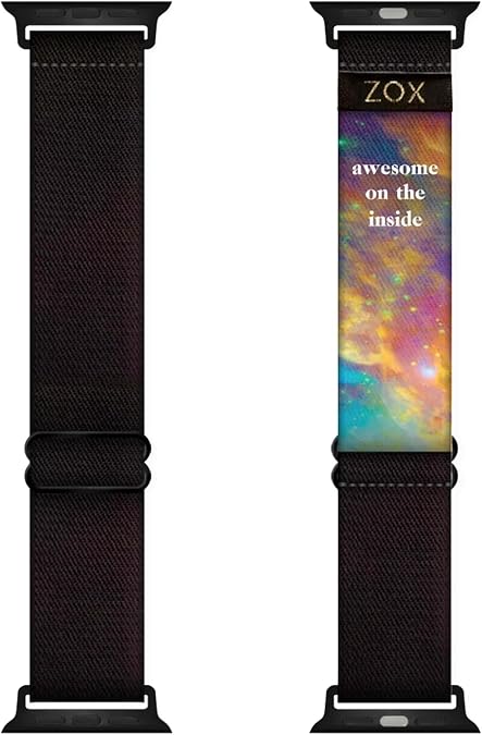ZOX Apple Watch Band Elastic Band with Motivational Affirmations and Beautiful Artwork Gifts for Men, Women & Kids