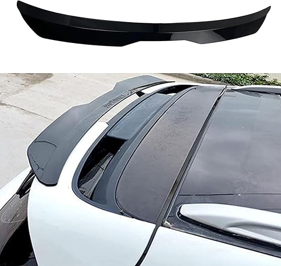 ABS Car Rear Spoilers for Renault Scenic III XMOD 2013 2014 2015 2016, Rear Trunk Roof Spoiler Lip Decoration Modification Accessories,Gloss Black