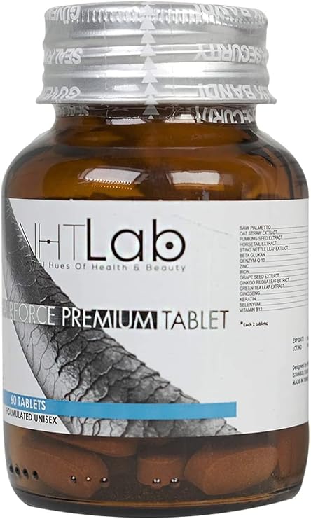 Best Hair Growth Biotin Tablets for Hair Loss - Essential Hair Vitamins Zinc Supplements | DHT Blocker Vitamins for Men & Women | Zinc Tablets High Strength for Hair | Hair Growth Tablets by NHTLab