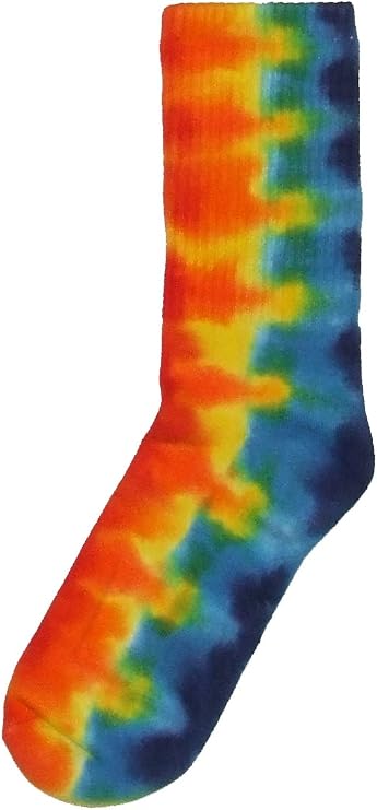 Tie Dye Crew Socks Men Women - Rainbow