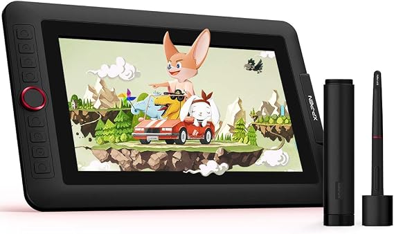 Xp-Pen Artist 12 Pro 12 Inch Drawing Monitor Pen Display Full-Laminated Graphics Drawing Tablet with Tilt Function Battery-Free Stylus and 8 Shortcut Keys, 8192 Levels Pen Pressure and 72% Ntsc-Black