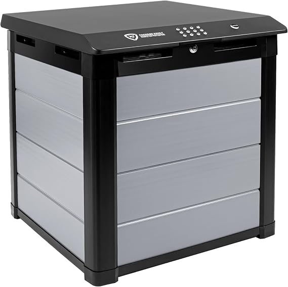 Package Vault- Robust Large Smart Delivery Lock Box "Package Theft Prevention" with a Smart Bluetooth Lock, Great for Outdoor Patios and Porches to Keep Your Packages and Deliveries Safe