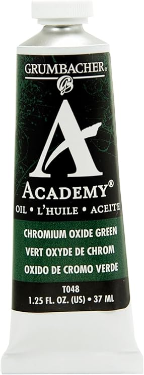 Grumbacher Academy Oil Paint, 37ml/1.25 Ounce, Chromium Oxide Green (T048)