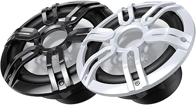 Pioneer CAR TSME100WS Single 10 inch 900 Watt Max Power, IPX7 Rated, Sports Grille Design - Marine Subwoofer White and Black Sports Grilles Included