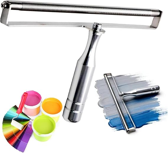 Wire Bar Wet Film Applicator, Handheld Ink Scraping Tool, with Metal Handle, Length 240mm, Multiple Thickness Options (10-200m), for Lab Precision Coatings, Varnishes, Glue, Paint