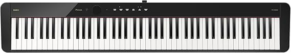 Casio Privia PX-S5000 88-Key Hybrid Digital Piano | 23 Tones | Black | Touch sensor controls, Bluetooth, USB and 16W speakers for flexible home practice, performance and music making