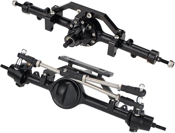 Aluminum Alloy Front Rear Complete Portal Axle CNC Machined for 1:10 RC Crawler for for RC4WD D90 for Yota II Upgrade Parts Modification Accessories (Color : Both)