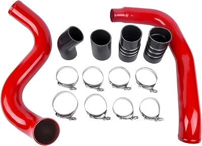 Turbo Intercooler Kit Pipe Boot Replacement for Ford F250 F350 F450 F550 Super Duty Excursion Tube 6.0L Powerstroke Diesel 2003-2007 AKWH
