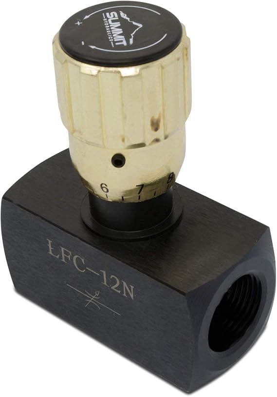Summit Hydraulics LFC-12N 3/4" NPT Needle Valve, Carbon Steel Body, Black Oxide Finish, 46 GPM, 5000 PSI