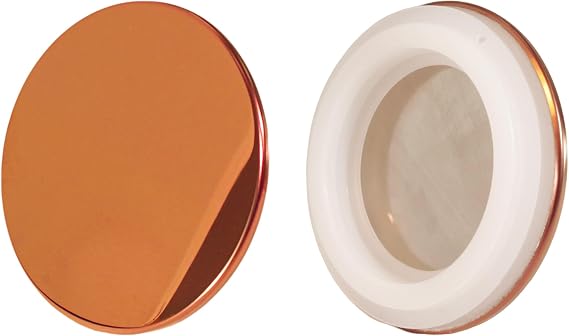 Aroparc Candle Jars Lids, Candle Making Tumbler Lids with Gasket, Seal and Secure Your Candles - 3.15" Metal Mirror Rose Gold 16PCS