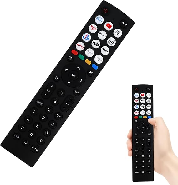 TV Remote Control for Hisense, TV Remote for Hisense VIDAA 4K UHD Smart TV 40A4KV 32A4KV 43A4KV, Replace EN3G39 ERF3A80 EN2A30, 12 Shortcut Buttons, No Setup Required