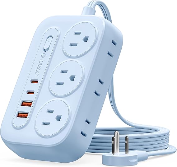 ORICO Surge Protector Power Strip, PD20W Multiple Outlets Extension Cord