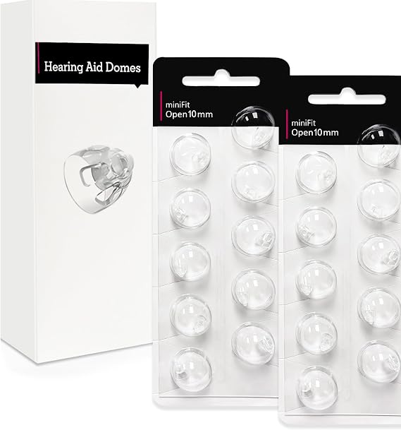 (20 Adet) İşitme Cihazı Kubbeleri Oticon Değiştirmeleri için Aksesuarlar, Oticon MiniFit (Açık 10mm) Kubbeler, Oticon İşitme Cihazı Malzemeleri Kitleri için Evrensel Kubbeler, Optimum Performans için