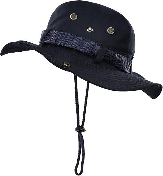 Surblue Boonie Sun Hat Windproof Fishing Hat UPF 50+ UV Protection for Hiking, Travel