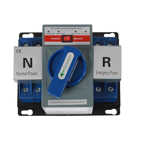 Dual Power Automatic Transfer Switch 2P 63A ATS Dual Power Generator Changeover Switch 110V Mini Electrical Selector Switches