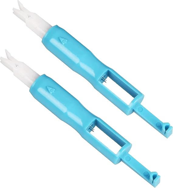 Sewing Machine Needle Threader 2 Pieces Machine Needle Threaders, Automatic Needle Threader Quick Sewing Threader Needle Threaders Tool for Sewing Machine