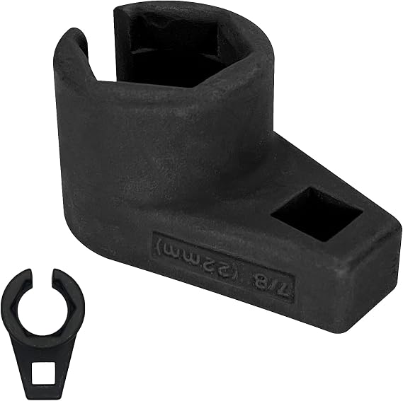 Offset Oxygen Sensor Socket, 3/8-Inch Drive by 7/8-Inch 22mm Low Profile 6-Point O2 Sensor Socket Removal Tool, Wire Gate Accesses Sensor from Side, Preventing Damage to Wires Car Accessories