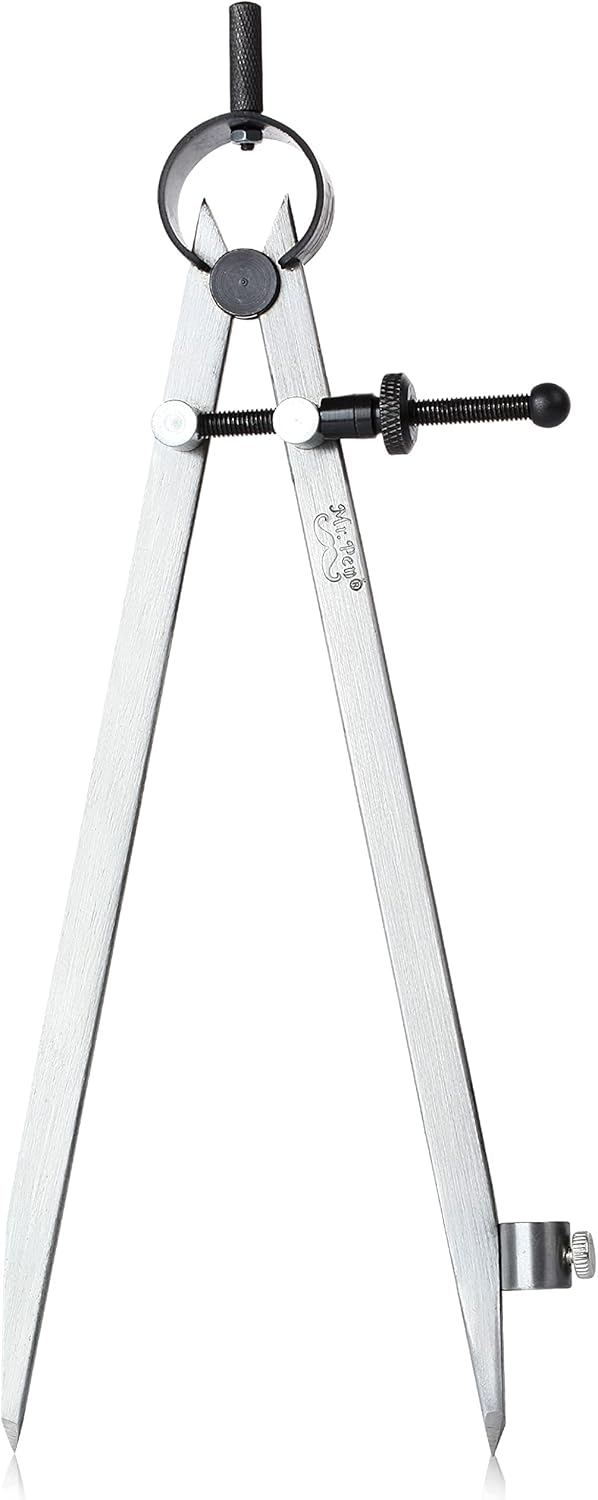 Mr. Pen- Professional Compass with Lock, Pencil Compass, Woodworking Compass, Compass for Geometry, Wing Divider, Compass Drawing, Drafting Compass, Carpenter Compass