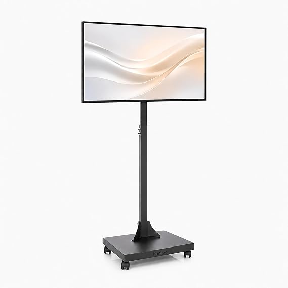 Yükseklik Ayarlı TV Standı – Tekerli TV Askısı – Hareketli TV Standı – 22″ – 43″ TV İle Uyumlu – Metal – Siyah – STVS3