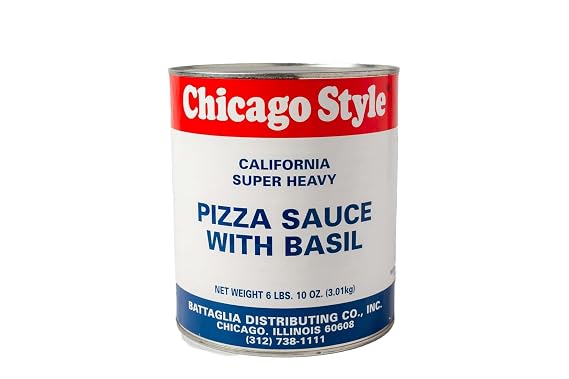 Chicago Style Pizza Sauce With Basil, 106oz