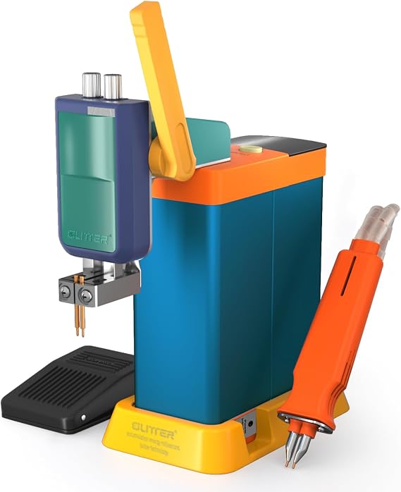 GLITTER 801B Battery Spot Welder for Batch Battery Pack Assembly | Fixed welding head, foot pedal control, pressure balancing pen, 1800A 11.6KW pulse power for efficient battery pack assembly