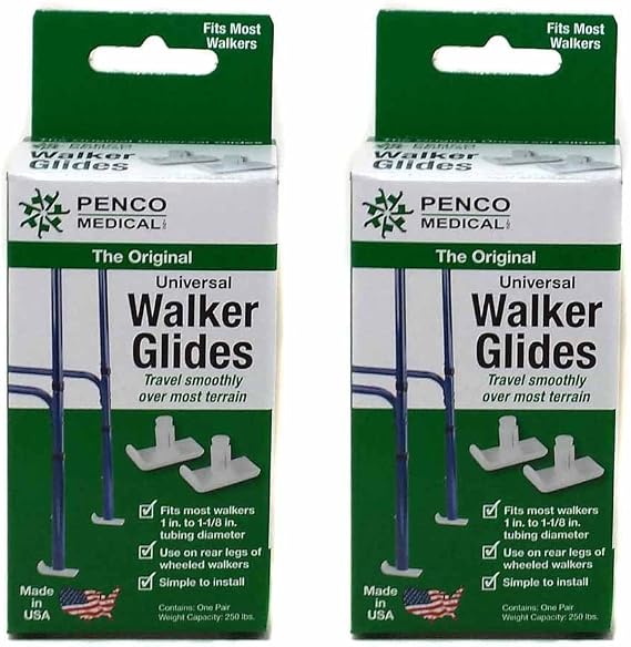 Universal Walker Glides - White - 2 Pairs
