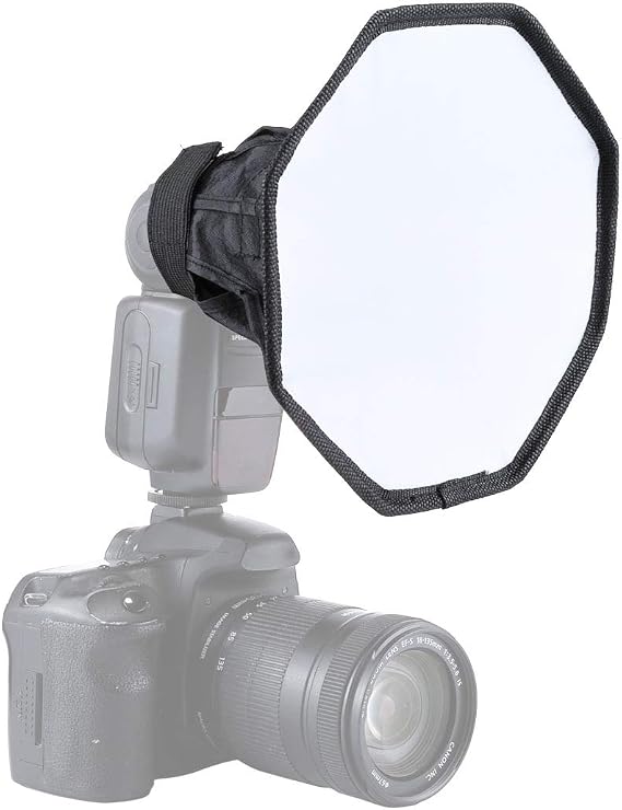 Flash Diffuser Light, TzezFoz Portable Camera Flash Softbox 8inch Mini Soft Flash Light Diffuser for Speedlight Macro Jewelry Insect Photography Accessories