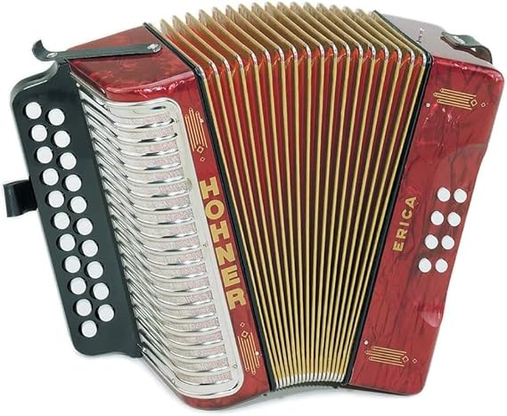 Hohner Accordions Erica AD Two-Row Accordion (Pearl Red)