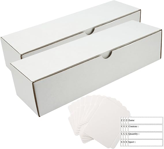 Top Loader Card Storage Box,2-Pack Cardboard Trading Card Organizer Box Holds 1600 Cards,Card Box for Toploaders,Sports Cards,Baseball Cards,Bulk Sports Card Organizer Storage