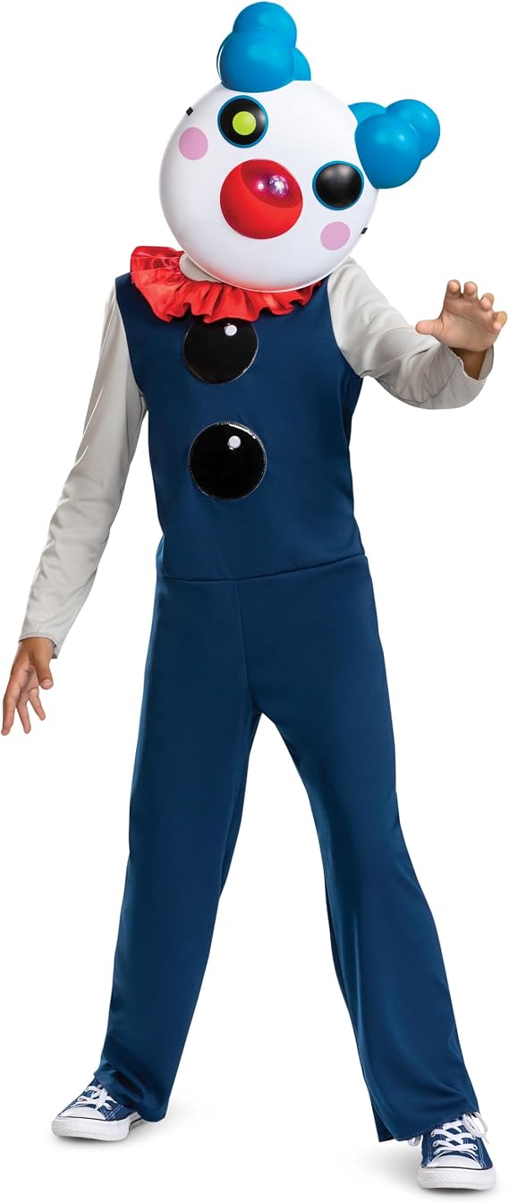 Disguise Clowny Kids Costume, Official Piggy Halloween Costume with Mask, Child Size (14-16)