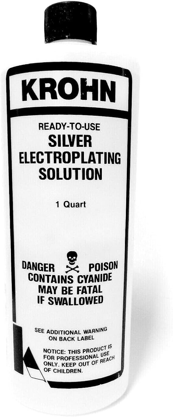 JTS Krohn Silver Electroplating Plating Solutions Ready to Use 1 Quart Made in USA