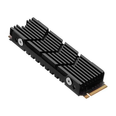 M.2 Heatsink NVMe SSD PS5 Heatsink Computer PC PCIE M2 2280 SSD Cooler Thermal Silicone Padded PC / PS5 for Samsung 990 980 970 EVO Plus SN850 SN750 SN570 Firecuda 530 Black
