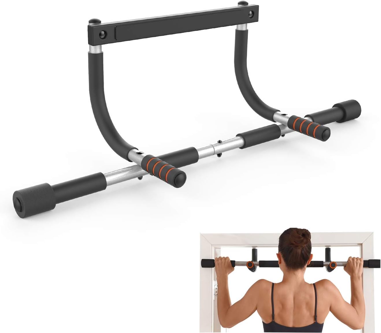 CEAYUN Pull up Bar for Doorway, Portable Pullup Chin up Bar Home, No Screws Multifunctional Dip bar Fitness, Door Exercise Equipment Body Gym System Trainer