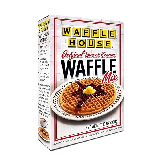 Waffle House Delicious and Tasty Waffle Mix 13 oz Easy Homemade Restaurant Style waffles mix - 1 Box
