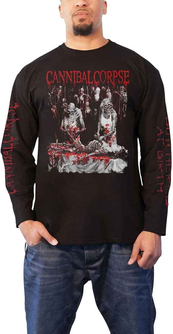 Cannibal Corpse T Shirt Butchered at Birth 2019 Official Mens Black Long Sleeve M