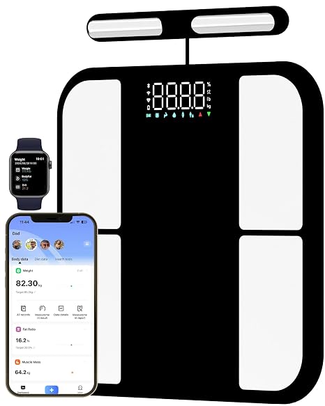 Smart Scale for Body Weight, 8-Electrodes High Precision Scale for BMI