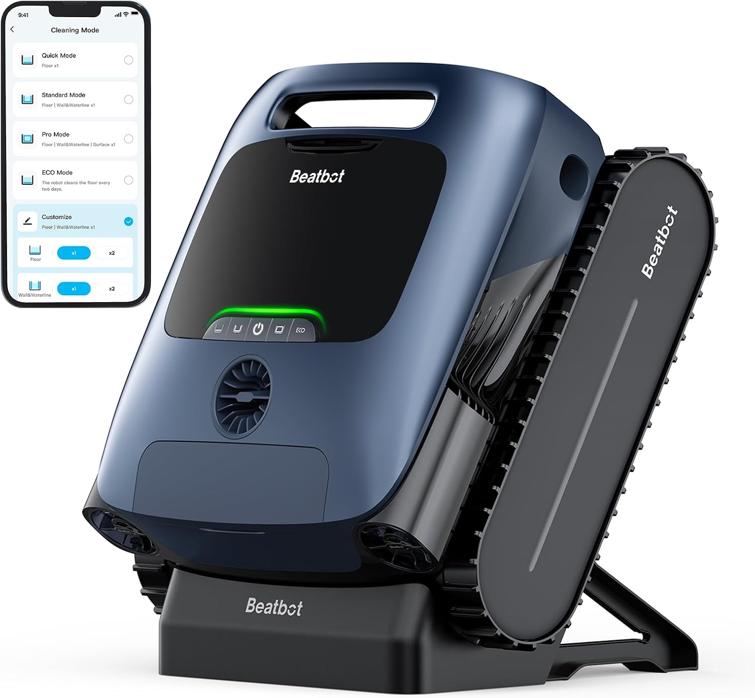 Robotic Pool Vacuum Cleaner - Clarifies Water, Cleans Surface, Floor, Walls and Waterline, Intelligent Path Optimization