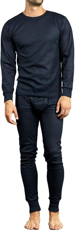 Knocker Men's Long Thermal Underwear Top and Bottom Set