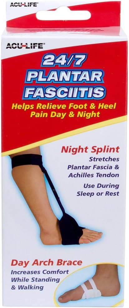 Acu-Life Plantar Fasciitis Brace for Pain Relief & Recovery, Day/Night Use