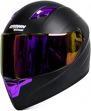 F-700 Full Face Motorcycle Helmet for Adults, DOT FMVSS 218 Certified Street Bike Helmet with Tinted Shield, Clear Replacement Visor and Removable Liner