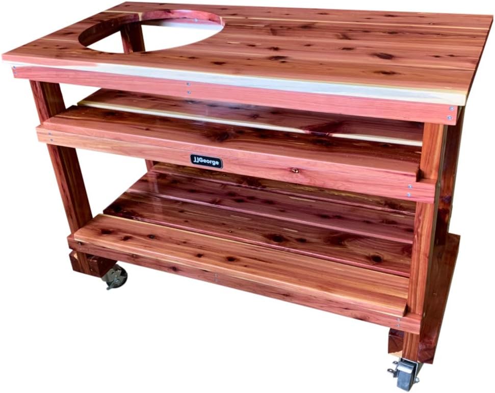 JJGeorge Kamado Joe Jr. Deluxe Table - Free Cover Included