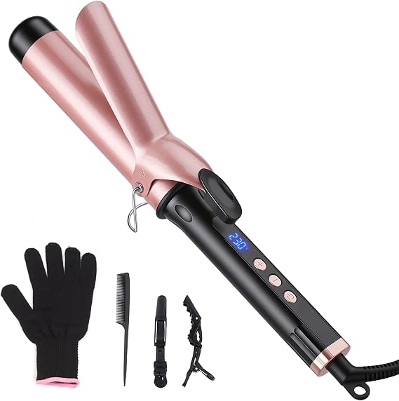 Large Barrel Curling Tongs 38mm for Soft Waves and Long-Lasting Curls